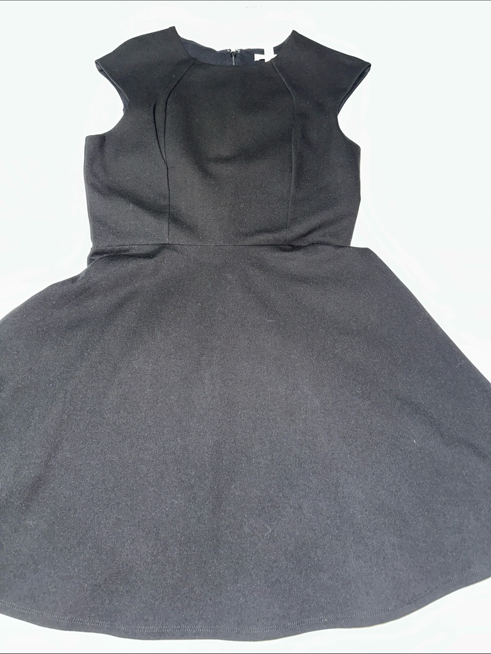 silence + noise Black Fit-and-Flare Midi Dress